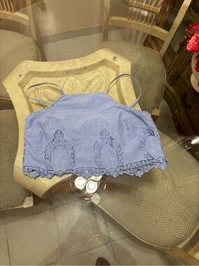 Lace-Trim Cropped Camisole Top